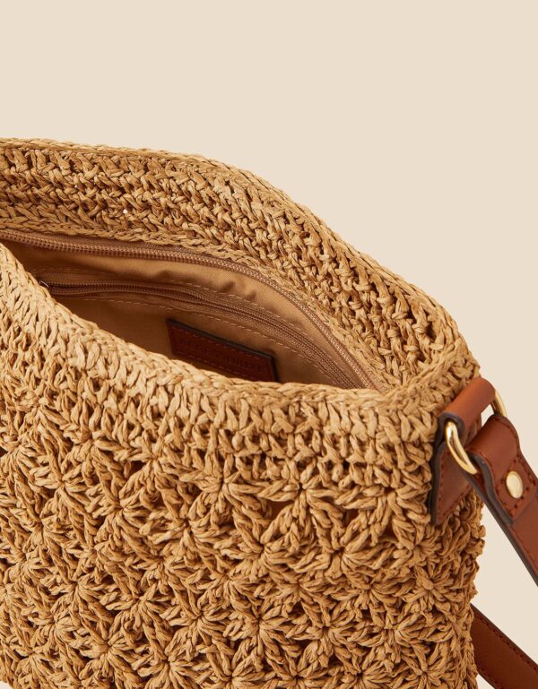 Classic raffia cross-body bag - Image 3