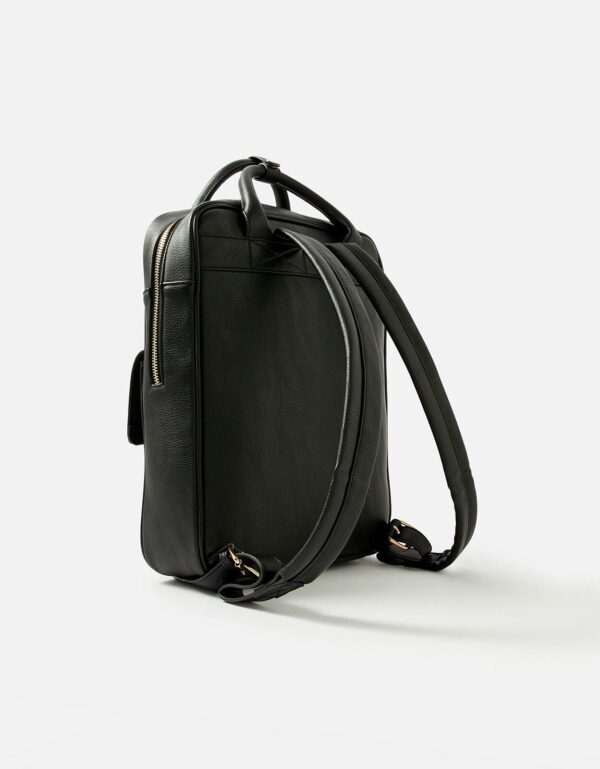 Double Handle Large Backpack Black - Image 3